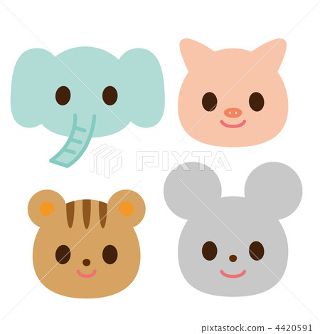 Four animals Elephant pig lice 4420591