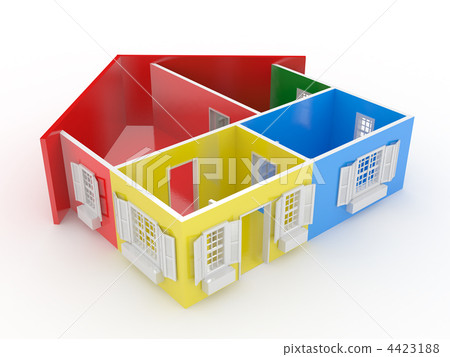 Abstract plan of home Abstract plan of home 4423188