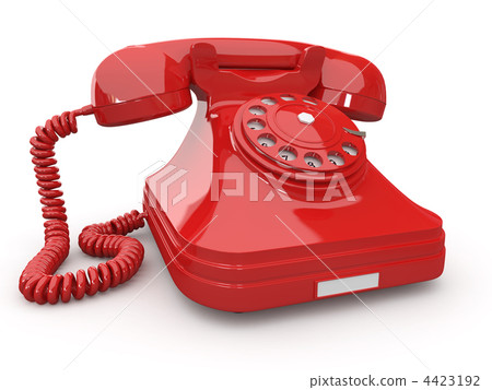 Old-fashioned phone on white isolated background Old-fashioned phone on white isolated background 4423192