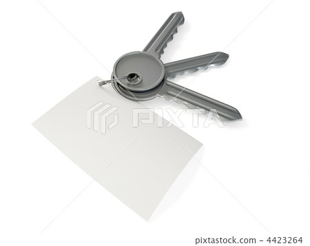 Key with label - Stock Illustration [4423264] - PIXTA