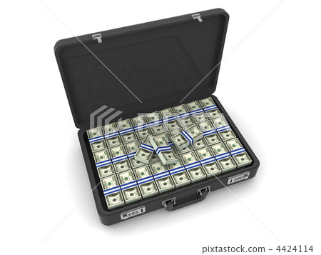 Suitcase with dollars 4424114
