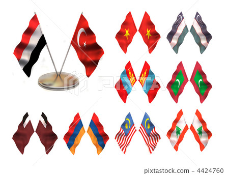 Asian flags 4. 4424760