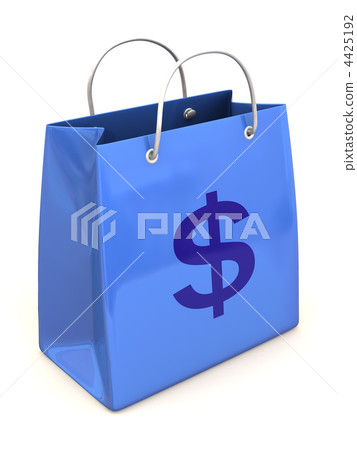 Shopping bag with dollar. Shopping bag with dollar. 4425192