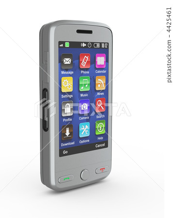 Metallic mobile phone. 3d 4425461
