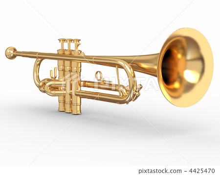 Golden trumpet. 3d 4425470