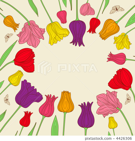 floral banner with colorful tulips floral banner with colorful tulips 4426306