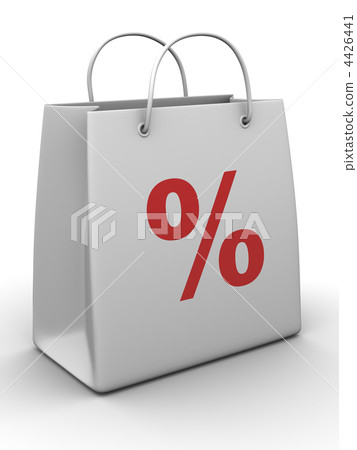 Shopping bag with percent 4426441