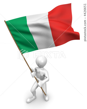 Men with flag. Italy 4426651