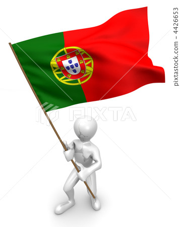 Men with flag. Portugal 4426653