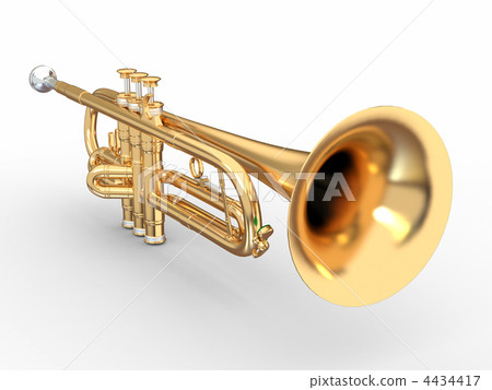 Golden trumpet. 3d 4434417