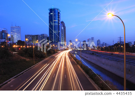 Tel-Aviv city view at evening. 4435435