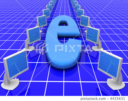 symbol of internet with local network symbol of internet with local network 4435631