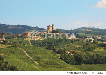 Castle on the hill. Piedmont, Northern Italy. Castle on the hill. Piedmont, Northern Italy. 4435667