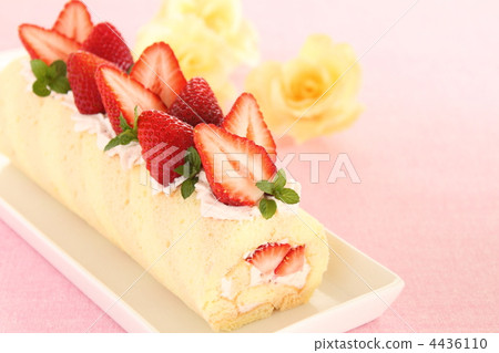 roll cake, namagashi, fruit royal cake 4436110