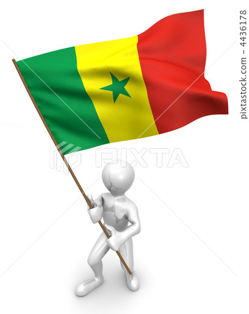 Men with flag. Senegal Men with flag. Senegal 4436178