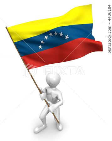 Men with flag. Venezuela 4436184