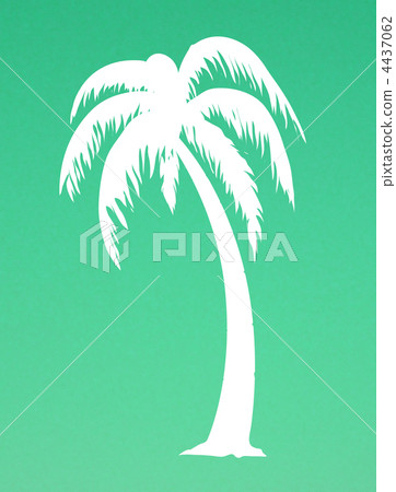 Palm tree - blue green 4437062