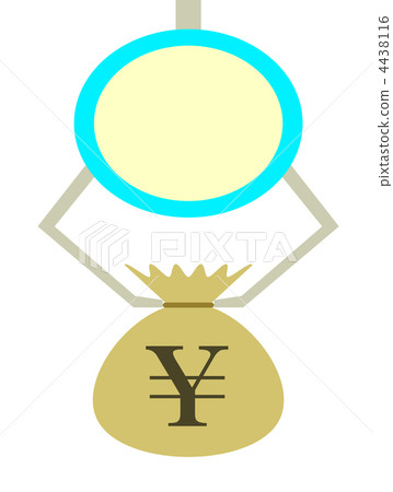 Crane arm lifting gold coin bag 4438116