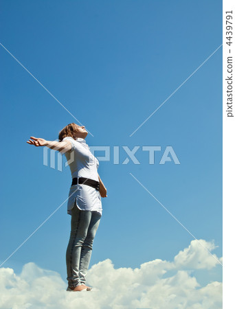 Girl in the clouds 4439791