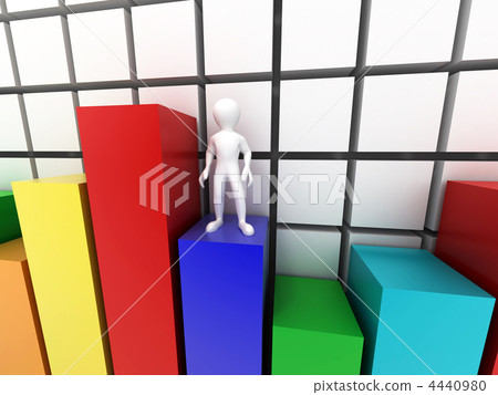 Men on top of success. Conceptual image Men on top of success. Conceptual image 4440980