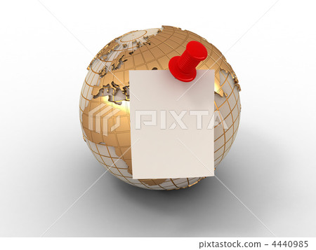 Reminder. Sheet of paper on earth. Reminder. Sheet of paper on earth. 4440985