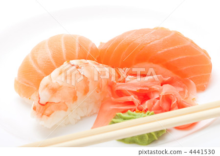 Sushi with chopsticks Sushi with chopsticks 4441530