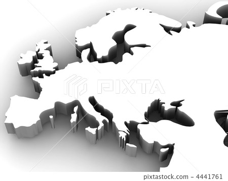 Map of Europe. 3d Map of Europe. 3d 4441761