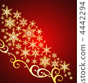 snowflakes background / christmas ornament / vector 4442294