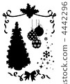 christmas silhuettes set / vector 4442296