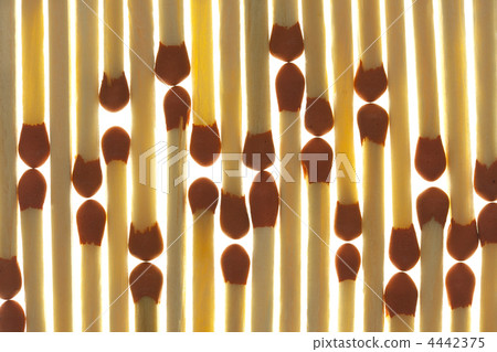 Matches close up on white background / back lit Matches close up on white background / back lit 4442375