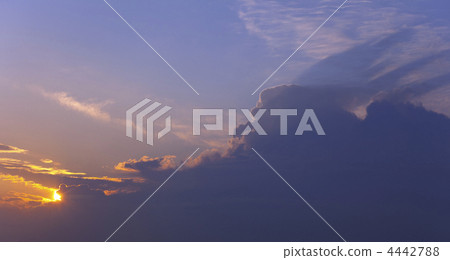 Clouds on sky / sunset panorama Clouds on sky / sunset panorama 4442788