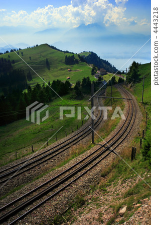 Tram tracks in Switzerland Tram tracks in Switzerland 4443218