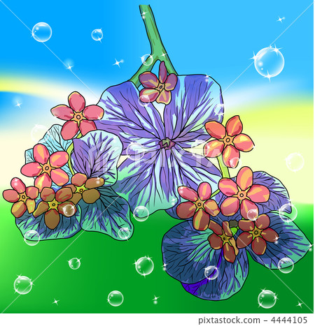floral background with a hand drawn flavor of blooming spring Bl 4444105