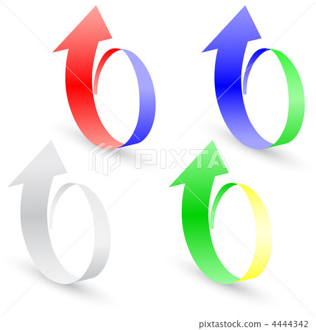 Origami set arrow paper,  vector illustration. 4444342