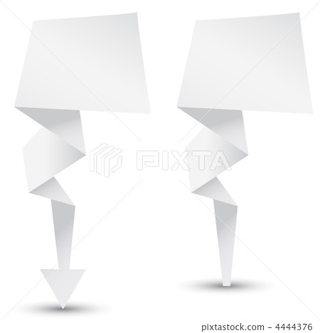 Abstract origami arrow. Abstract origami arrow. 4444376