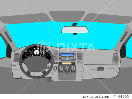 The car without a driver on the road. 4444395