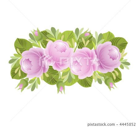 Meissen style pink rose Arrange bud Horizontal 4445852