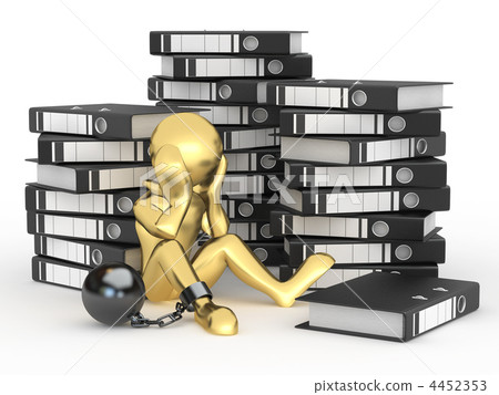 Clerk in archive. Men with folders. Clerk in archive. Men with folders. 4452353