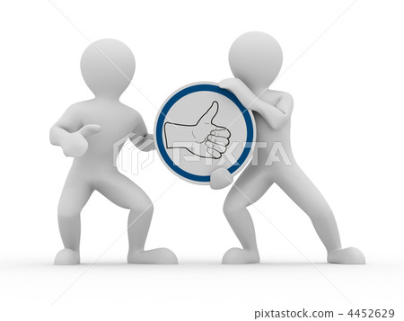 Two men with symbol ok. 4452629