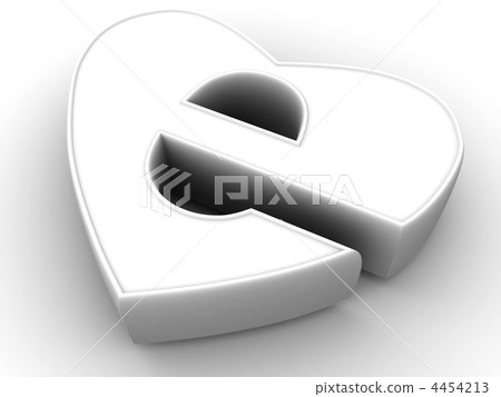 Symbol of internet as heart 4454213