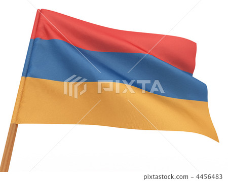 flag fluttering in the wind. Armenia 4456483