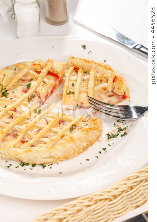 tasty quiche with cheese and vegetables tasty quiche with cheese and vegetables 4456523
