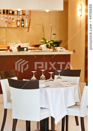 Tables set for meal Tables set for meal 4456688