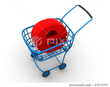 Consumer basket with sign for internet Consumer basket with sign for internet 4457079