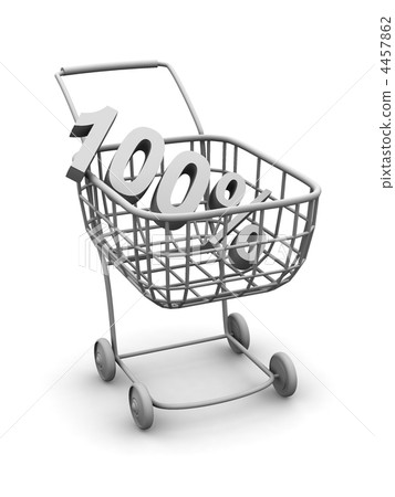 Consumer basket with 100 percent Consumer basket with 100 percent 4457862