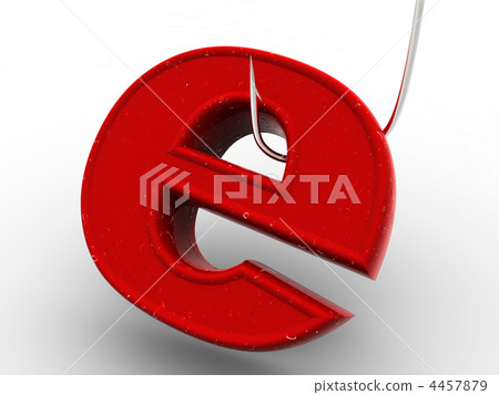 Symbol for internet on fishing hook Symbol for internet on fishing hook 4457879