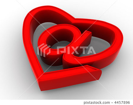 Symbol of internet as heart 4457896