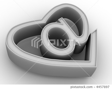 Symbol of internet as heart 4457897
