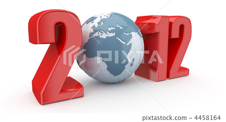 New Year. Text 2012 and earth New Year. Text 2012 and earth 4458164