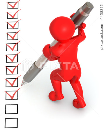 Man with pen and questionnaire 4458255